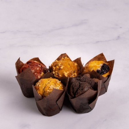 Mini Muffins (20 stuks) – Mix van Chocolade, Noten, Red Velvet & Bosvruchten