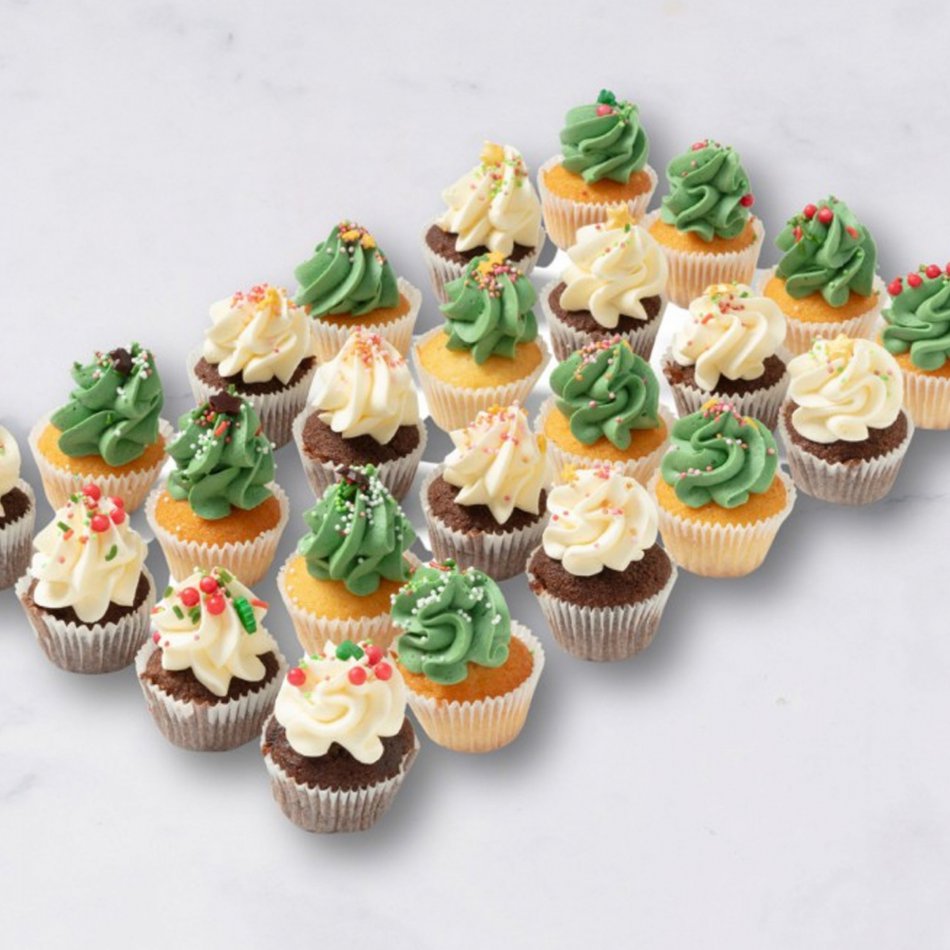 Kerst Mini cupcakes 24 stuks